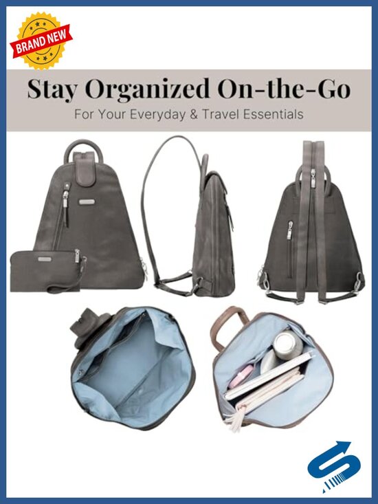Convertible Backpack Sling Bag with RFID Blocking Wristlet, Water-Resistant main image 4